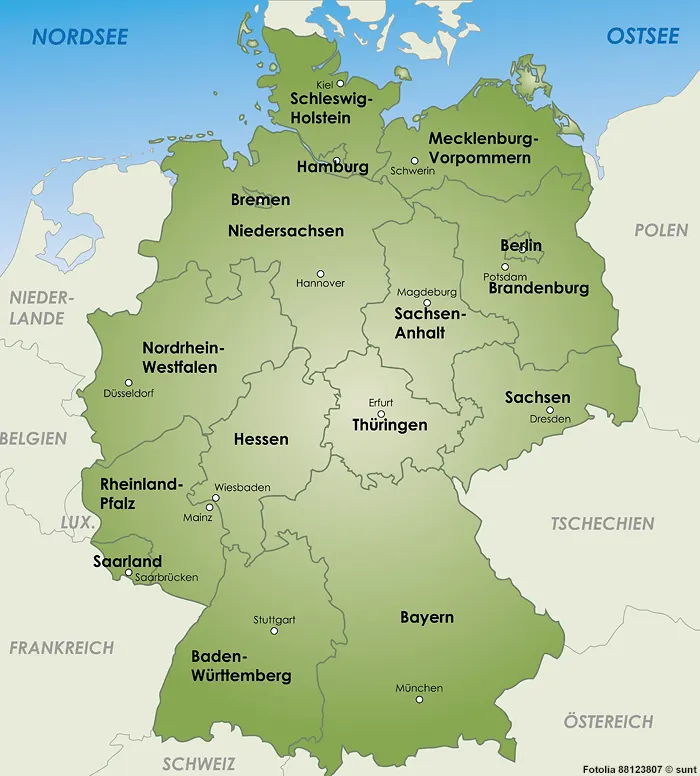 Landkarte von Deutschland